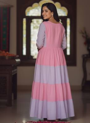multicolor printed viscose rayon anarkali long kurtis 2