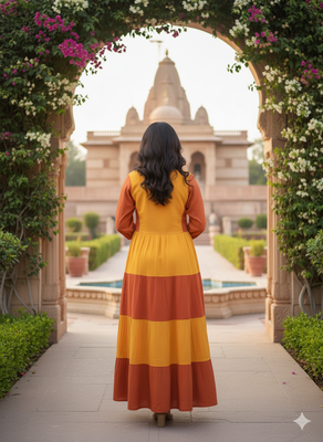 multicolor printed viscose rayon anarkali long kurtis 2