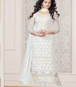White Georgette Dress material