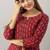  maroon  printed viscose rayon ethnic kurtis