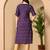  purple  printed viscose rayon ethnic kurtis