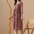 brown  printed viscose rayon ethnic kurtis