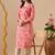 pink  printed viscose rayon ethnic kurtis