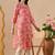 pink  printed viscose rayon ethnic kurtis