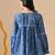 blue printed viscose rayon short kurti