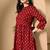maroon printed viscose rayon short kurti