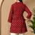 maroon printed viscose rayon short kurti