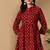 maroon printed viscose rayon short kurti