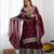 Maroon colour chinnon silk heavy embroidery work fully stitched pakistani suit