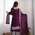 Wine colour chinnon silk heavy embroidery work fully stitched pakistani suit