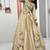 Cream Vichitra Silk Heavy Thread Sequins Work Lehenga Set