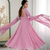 Baby Pink Georgette Anarkali Suit Set with Sequins & Mirror Embroidery