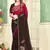 Cheryy red color handwork zircon work fendi satin two tone saree