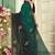 Green color handwork zircon work fendi satin two tone saree