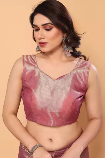 mauve fancy net saree with embroidery border work