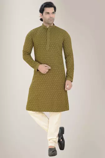 Arruga sylish rayon embroidery kurta pyjama