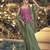 Green chinon with sequins Indo western jacket style palazzo suit