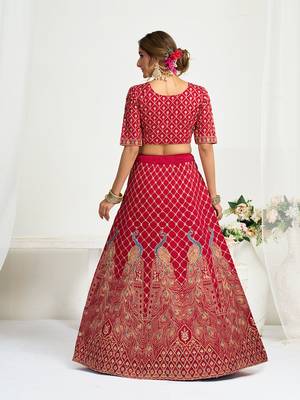 Pink Silk Embroidered Lehenga Choli 2