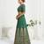 Green Silk Embroidered Lehenga Choli