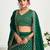 Green Silk Embroidered Lehenga Choli