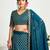 Navy Blue Silk Embroidered Lehenga Choli