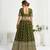 Mehendi Green Silk Embroidered Lehenga Choli