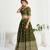 Mehendi Green Silk Embroidered Lehenga Choli