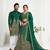 Green embroidered lehenga & matching men's kurta set couple combo