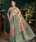 Luxury top dyed silk saree with rich weaving work & contrast border | elegant festive collection
