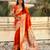 chandrakor paithani silk blend banarasi zari woven saree
