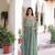 Pista georgette sequins bead embroidered ruffle flared gown with dupatta