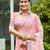 peach linen woven work traditional saree
