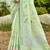 light green linen woven work traditional saree