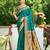 rama green silk blend woven work traditional saree