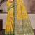 mustard cottan silk blend with meena woven work traditional saree