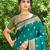 rama green silk blend woven work traditional saree