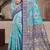 sky blue cottan silk blend with meena woven work traditional saree
