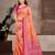 orange   cottan silk blend with meena woven work traditional saree