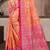 orange   cottan silk blend with meena woven work traditional saree