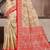 beige cottan silk blend with meena woven work traditional saree