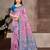 light pink cottan silk blend with meena woven work traditional saree