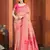peach cottan silk blend with meena woven work traditional saree