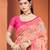 peach cottan silk blend with meena woven work traditional saree