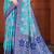 blue   cottan silk blend with meena woven work traditional saree