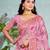 pink cottan silk blend with meena woven work traditional saree