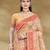 beige cottan silk blend with meena woven work traditional saree