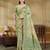 light green   cottan silk blend with meena woven work traditional saree