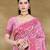 pink cottan silk blend with meena woven work traditional saree