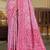 pink cottan silk blend with meena woven work traditional saree