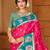 dark pink silk blend woven work traditional saree